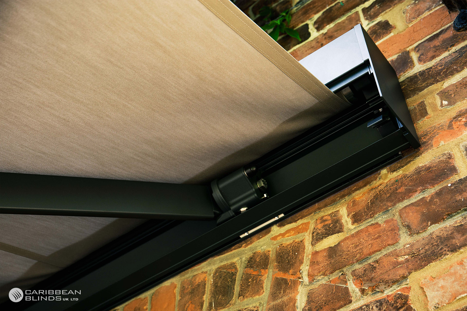 Cuba patio awning extended over seating area