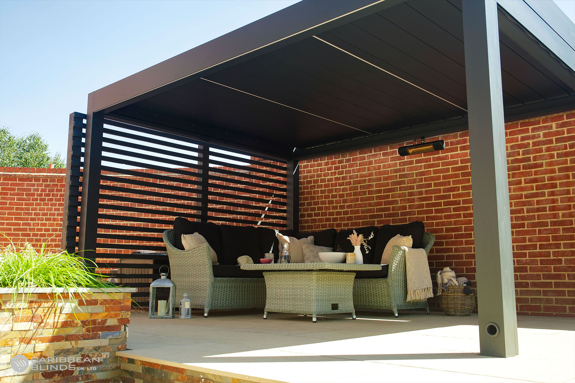 Classic outdoor living pod installed in garden
