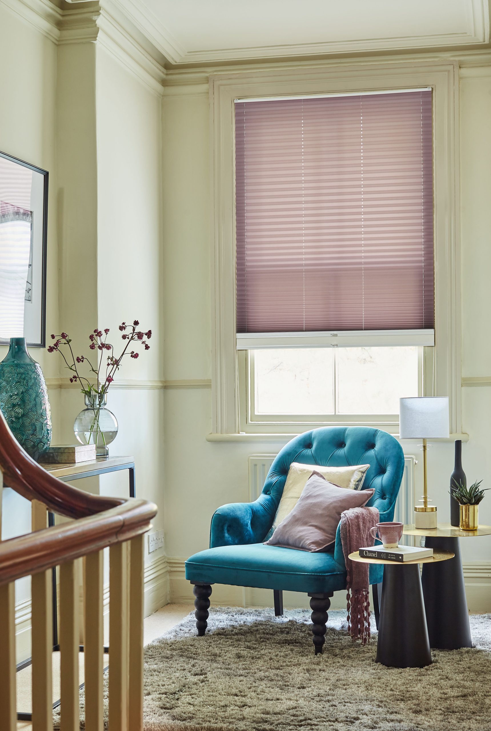 Henley Stripe Lavender & Zen White 31433