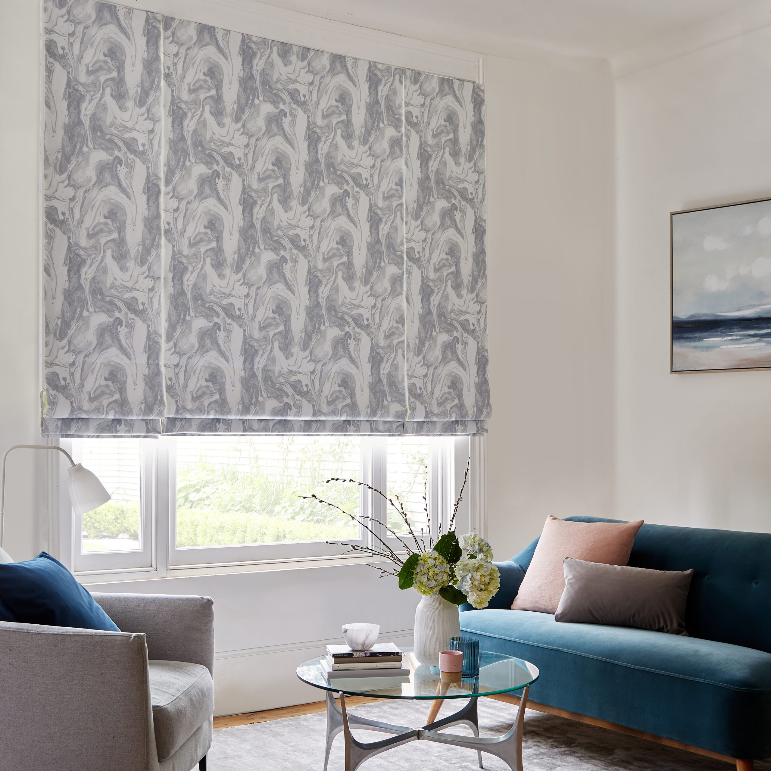 Ripple Silver fabric sample