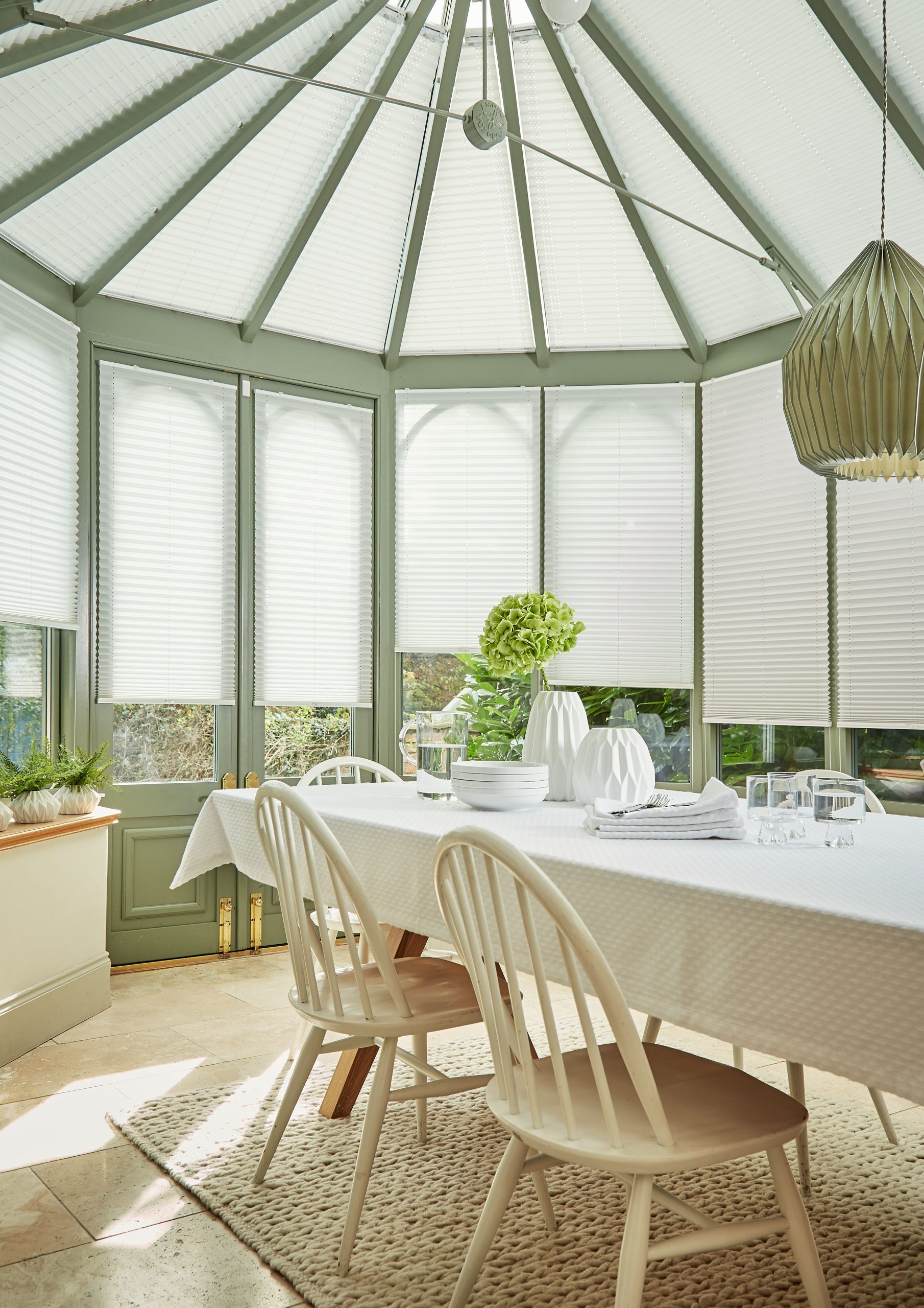 Privacy sheers hallway