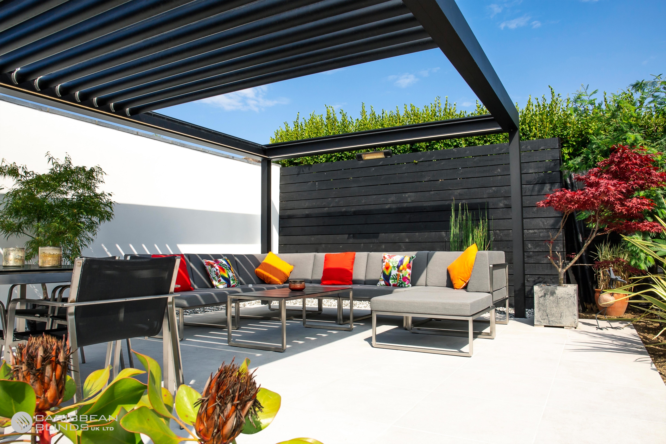 Pergola garden setup