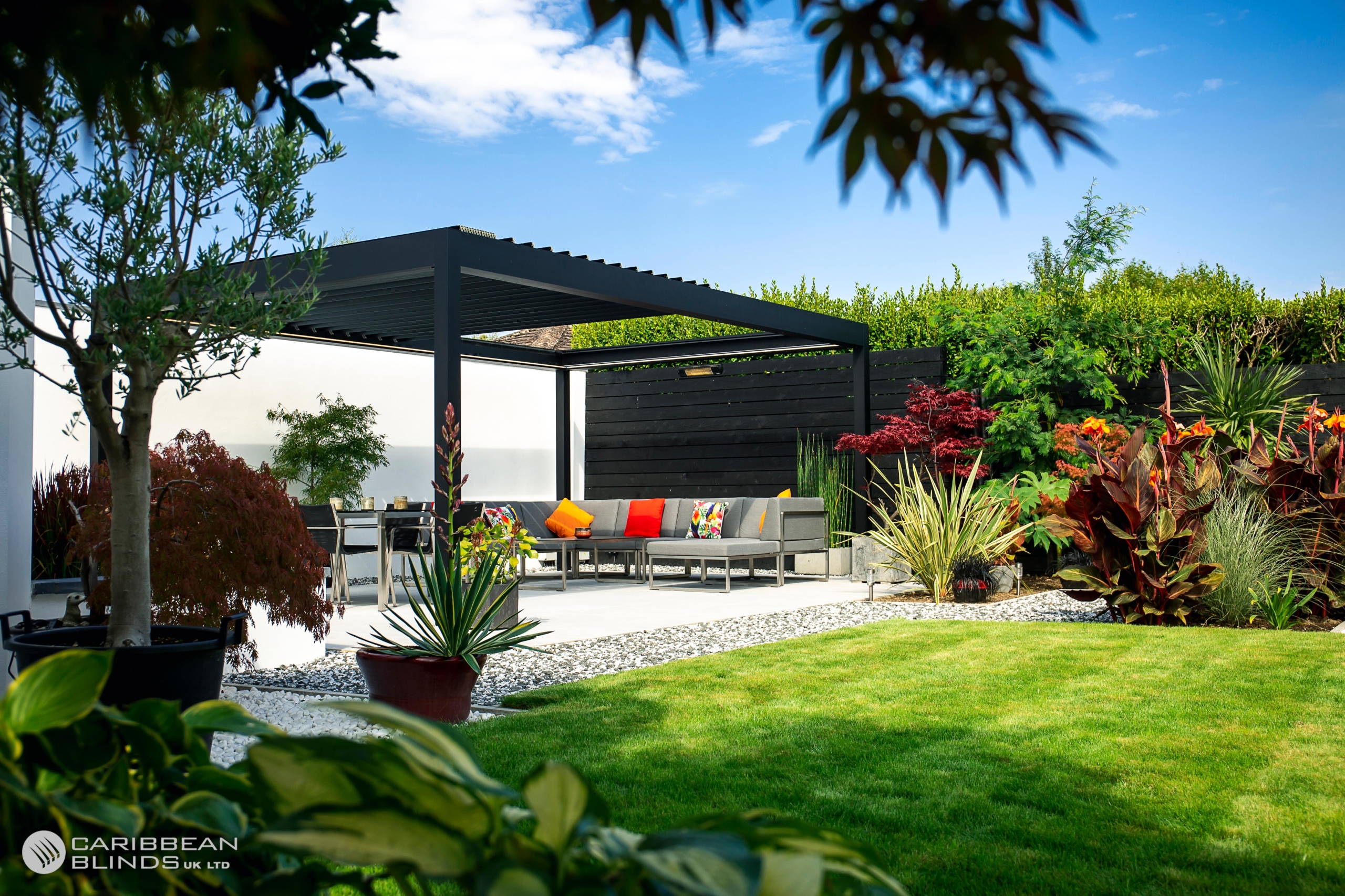 Pergola outdoor seating area