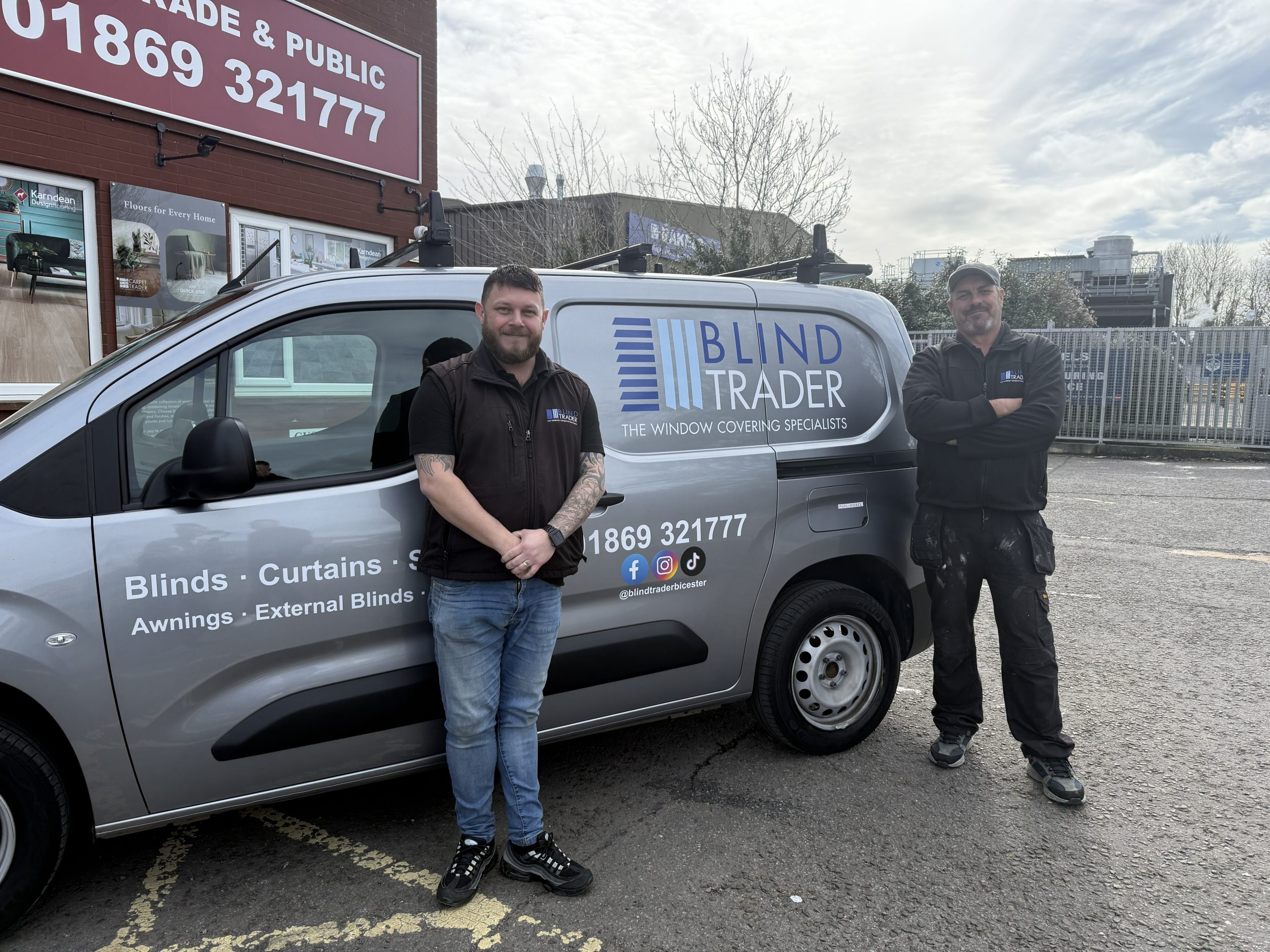 Blind Trader van parked with new graphics